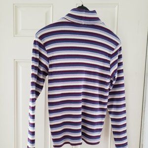 Purple Stripe Turtleneck